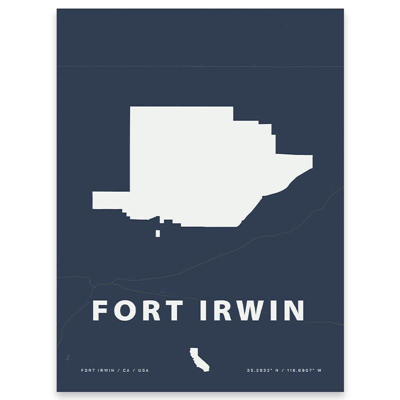 Fort Irwin Map Print