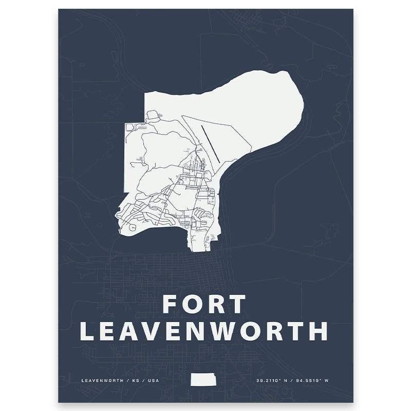 Fort Leavenworth Map Print