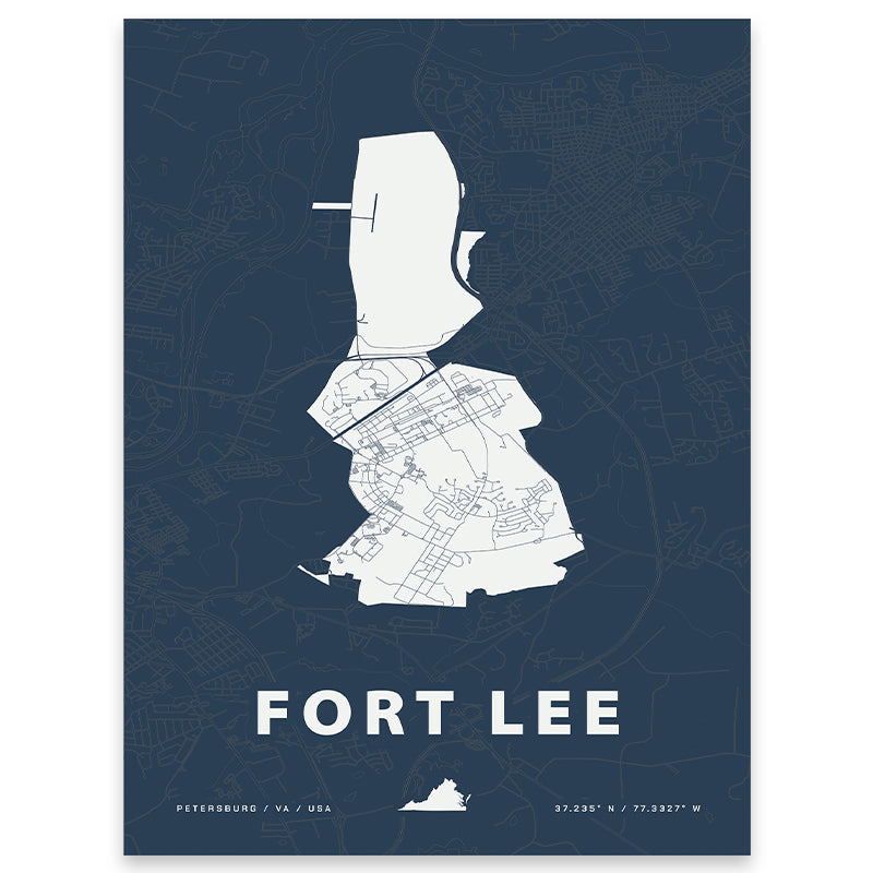 Fort Lee Map Print