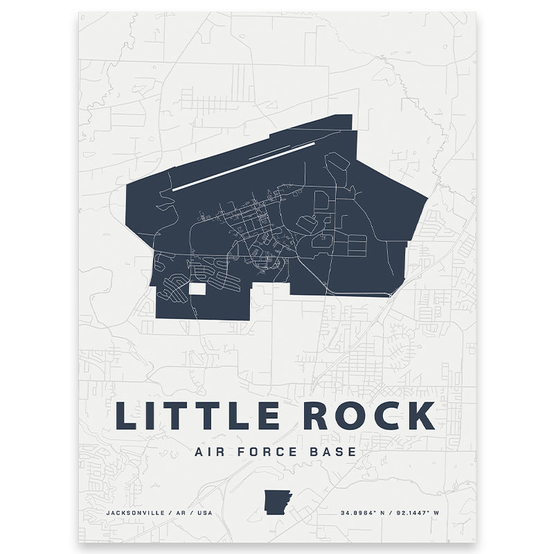 Little Rock Air Force Base Map Print