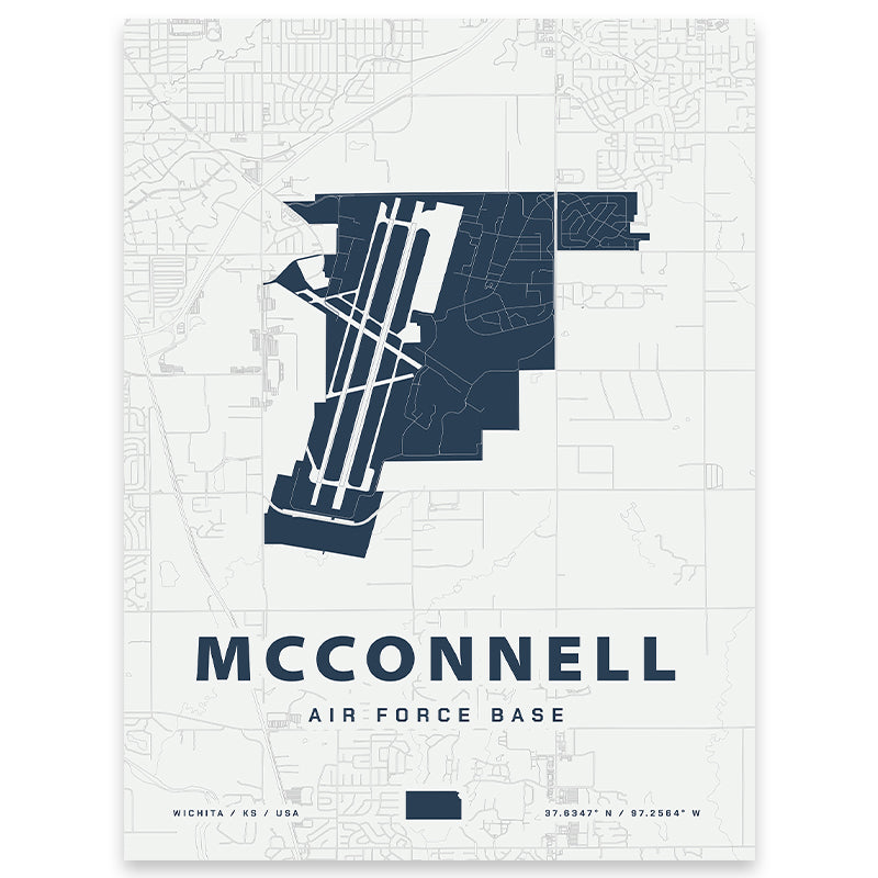 McConnell Air Force Base Map Print