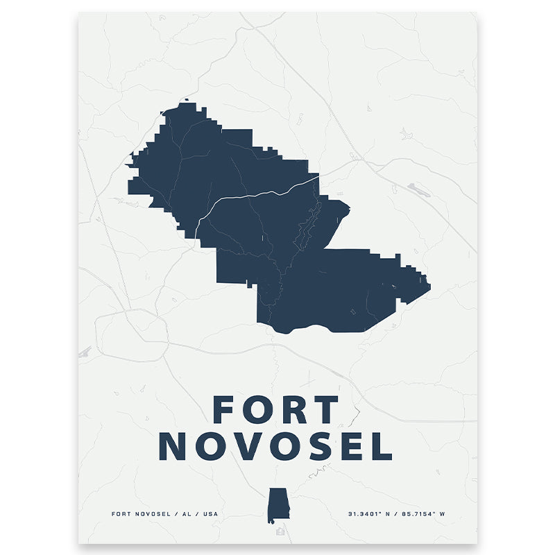 Fort Novosel Map Print