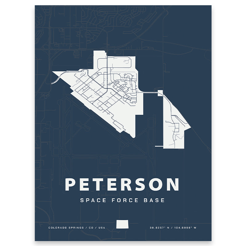 Peterson Space Force Base Map Print