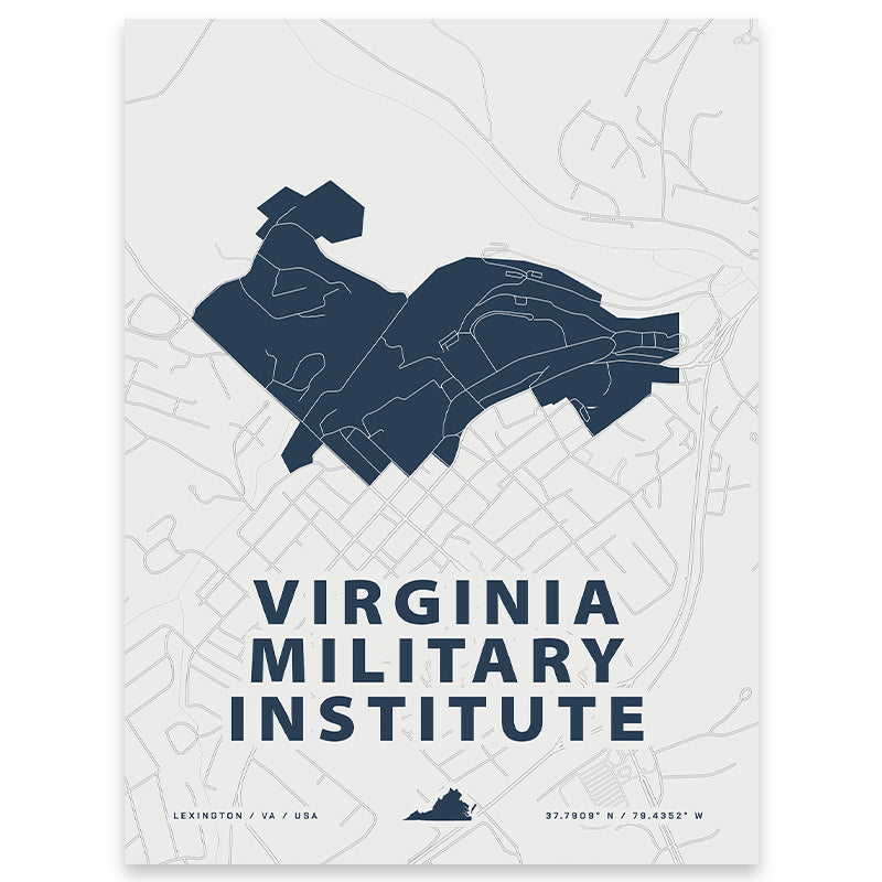 Virginia Military Institute Map Print