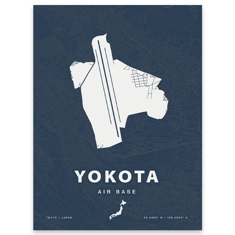 Yokota Air Base Map Print