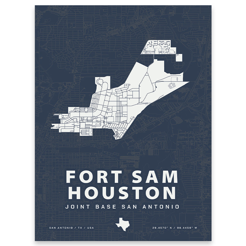 Fort Sam Houston Map Print