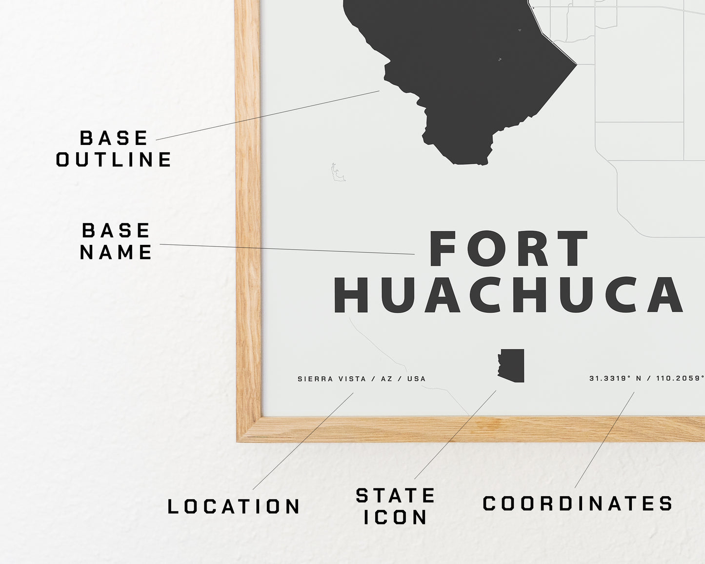 Fort Huachuca Map Print