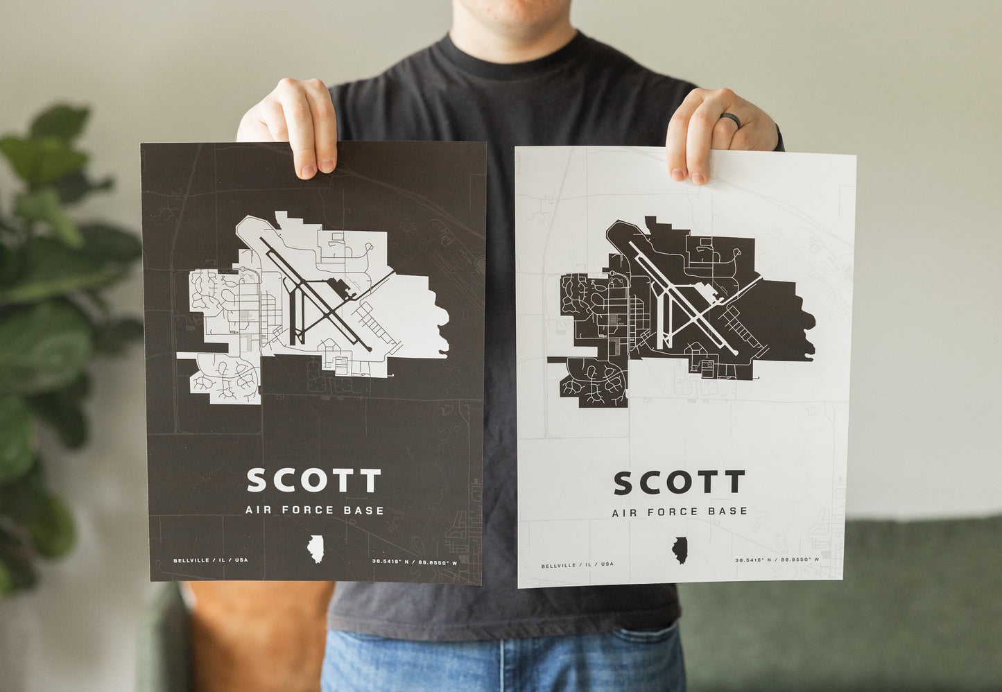 Scott Air Force Base Map Print
