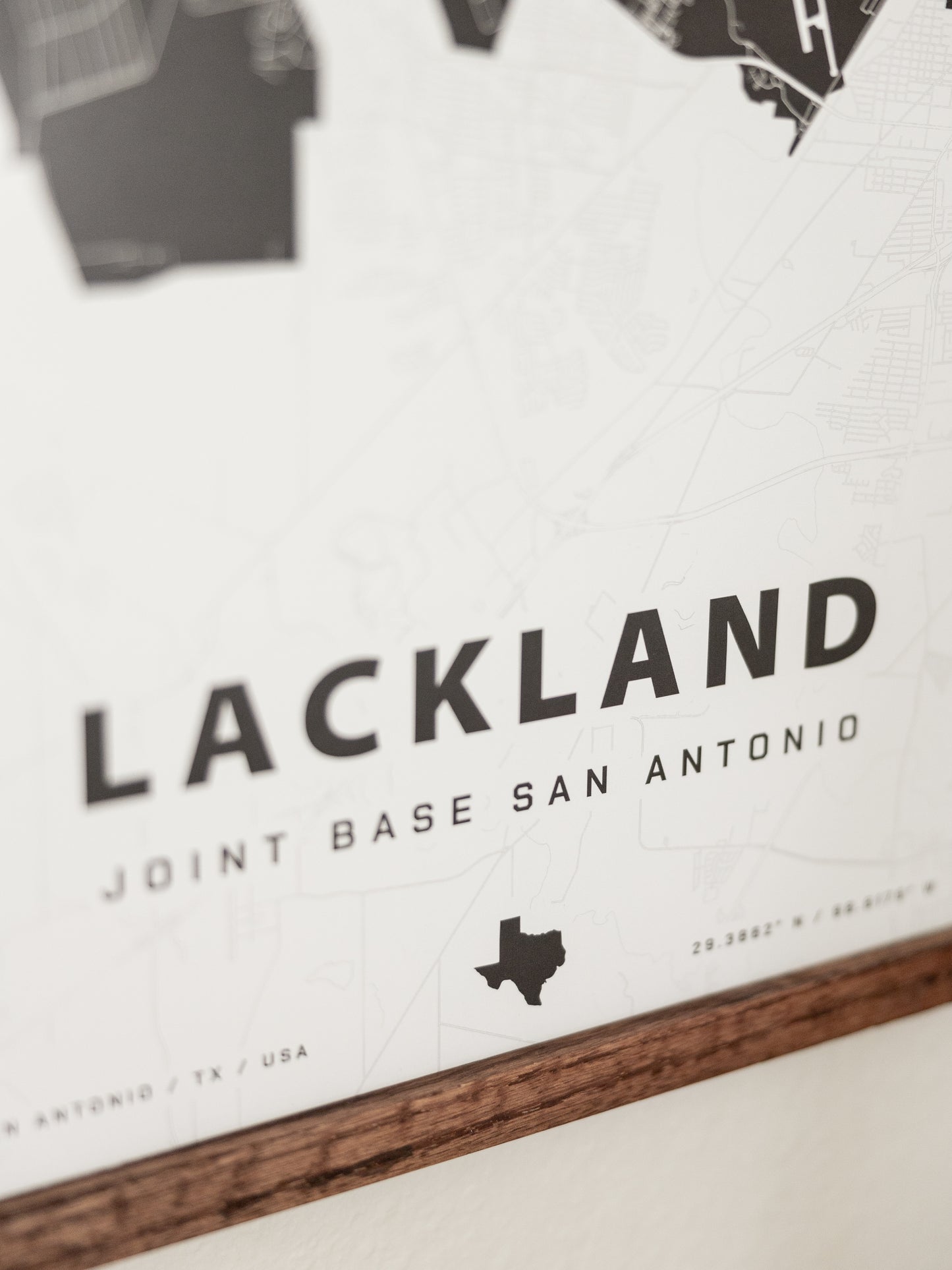 Lackland Joint Base Map Print