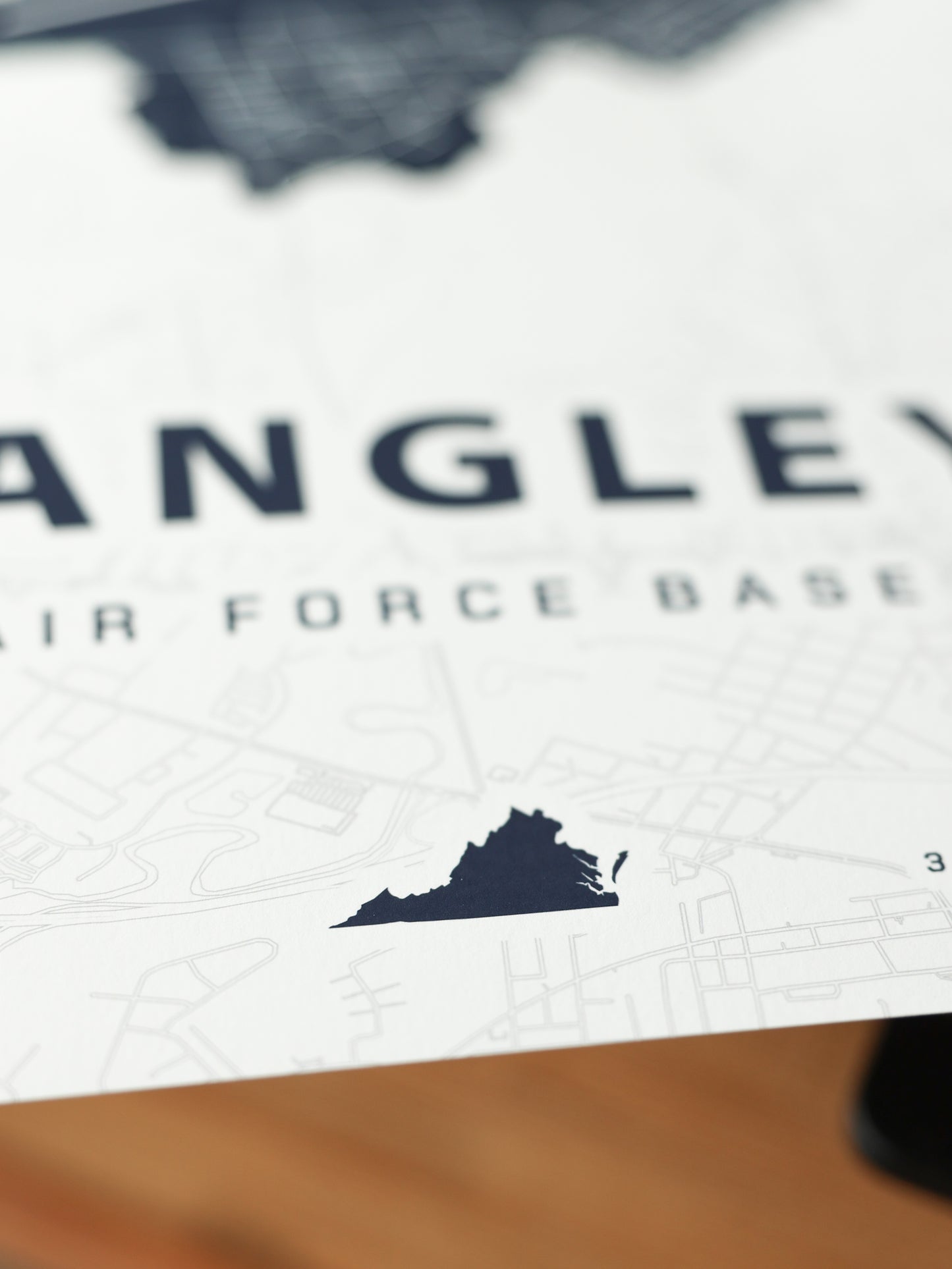 Langley Air Force Base Map Print