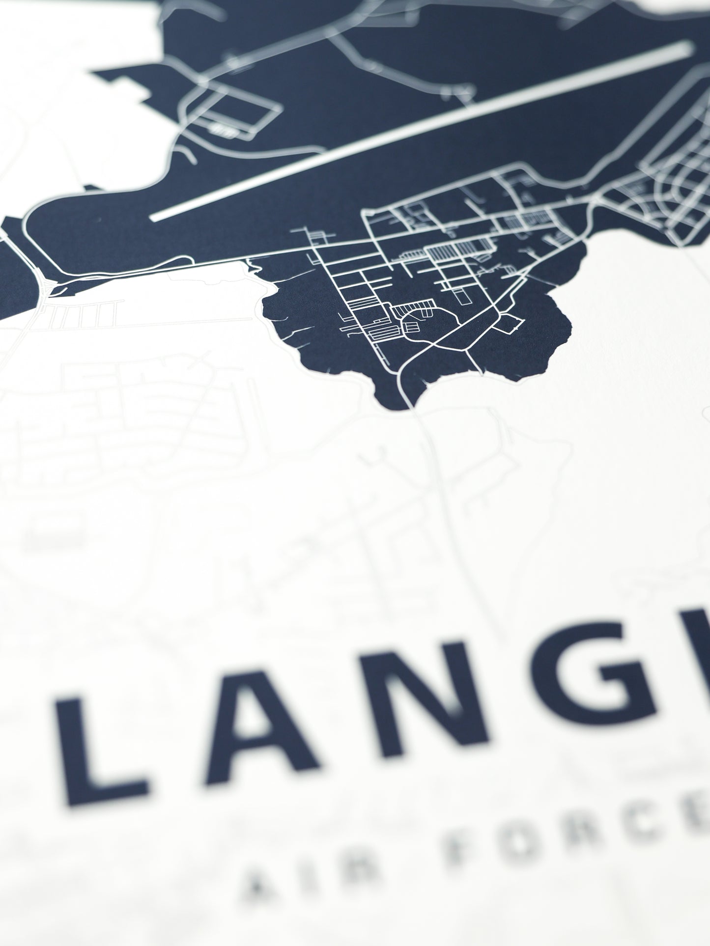 Langley Air Force Base Map Print