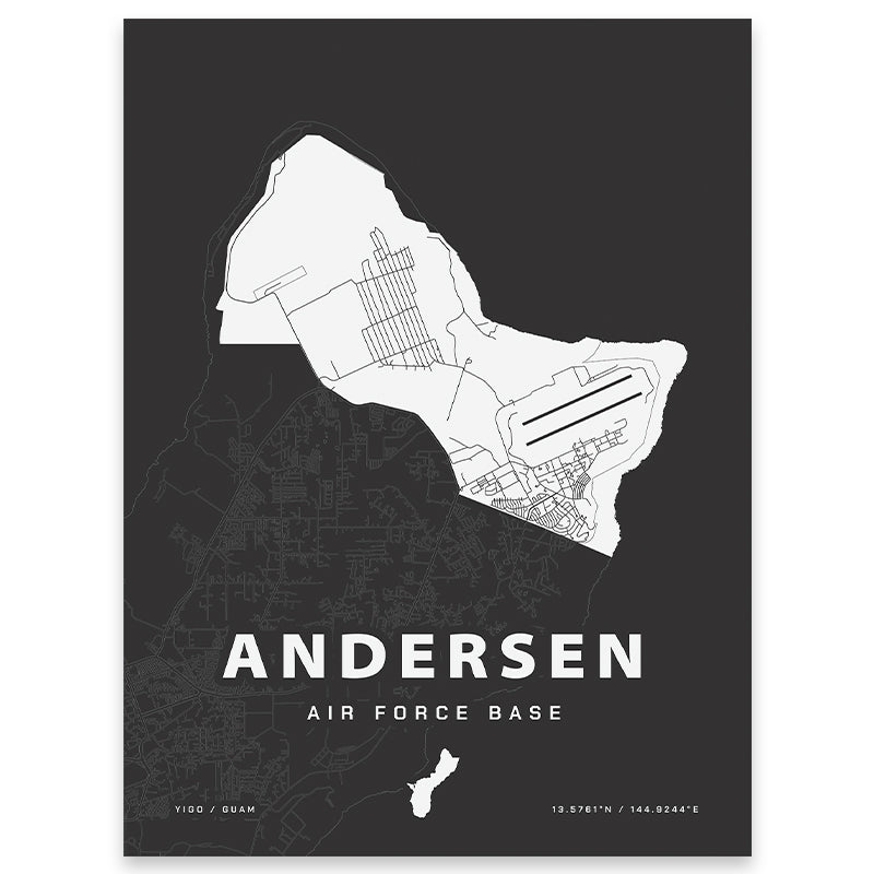 Andersen Air Force Base Map Print