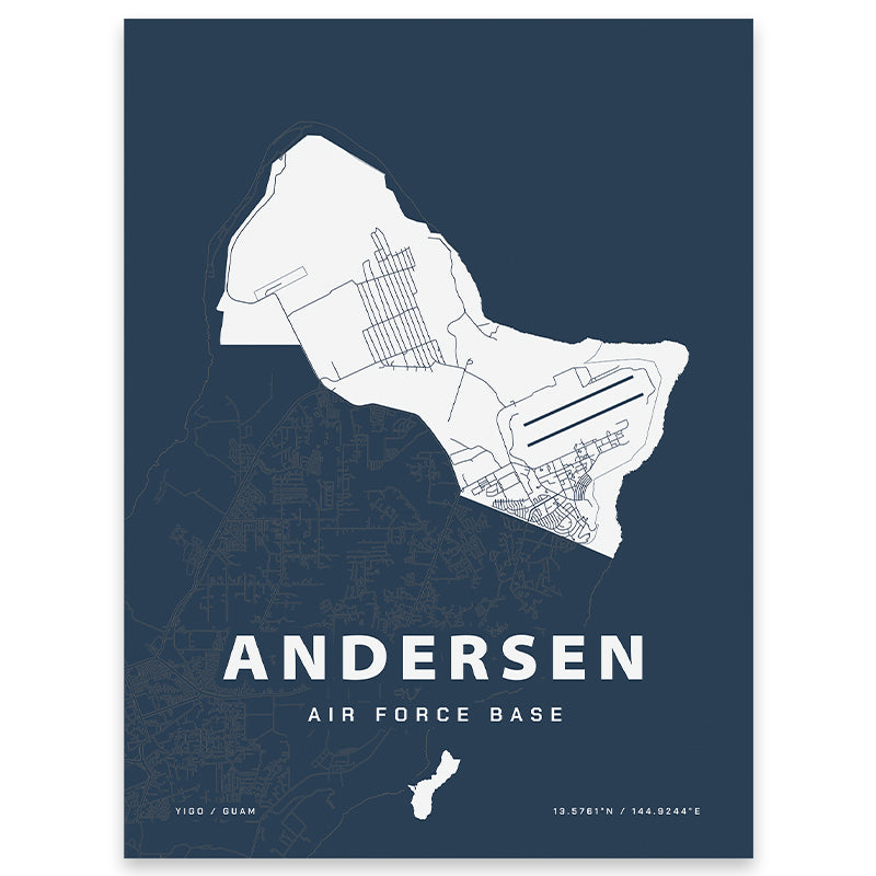 Andersen Air Force Base Map Print