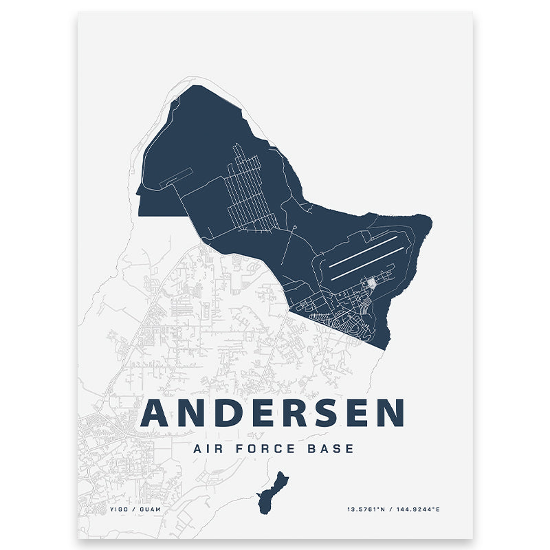 Andersen Air Force Base Map Print