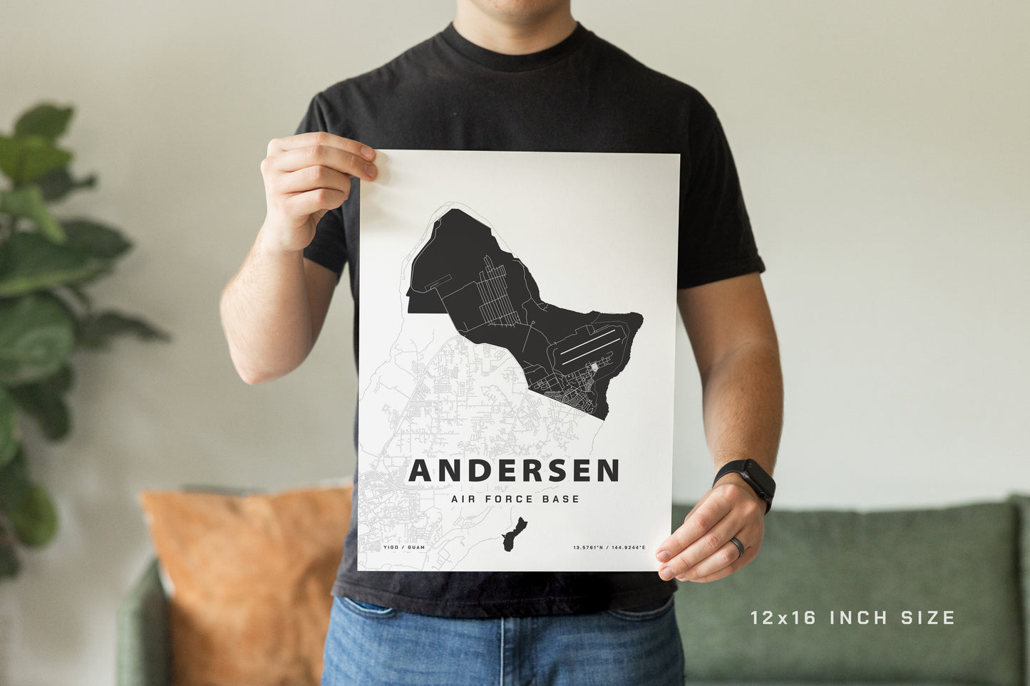 Andersen Air Force Base Map Print