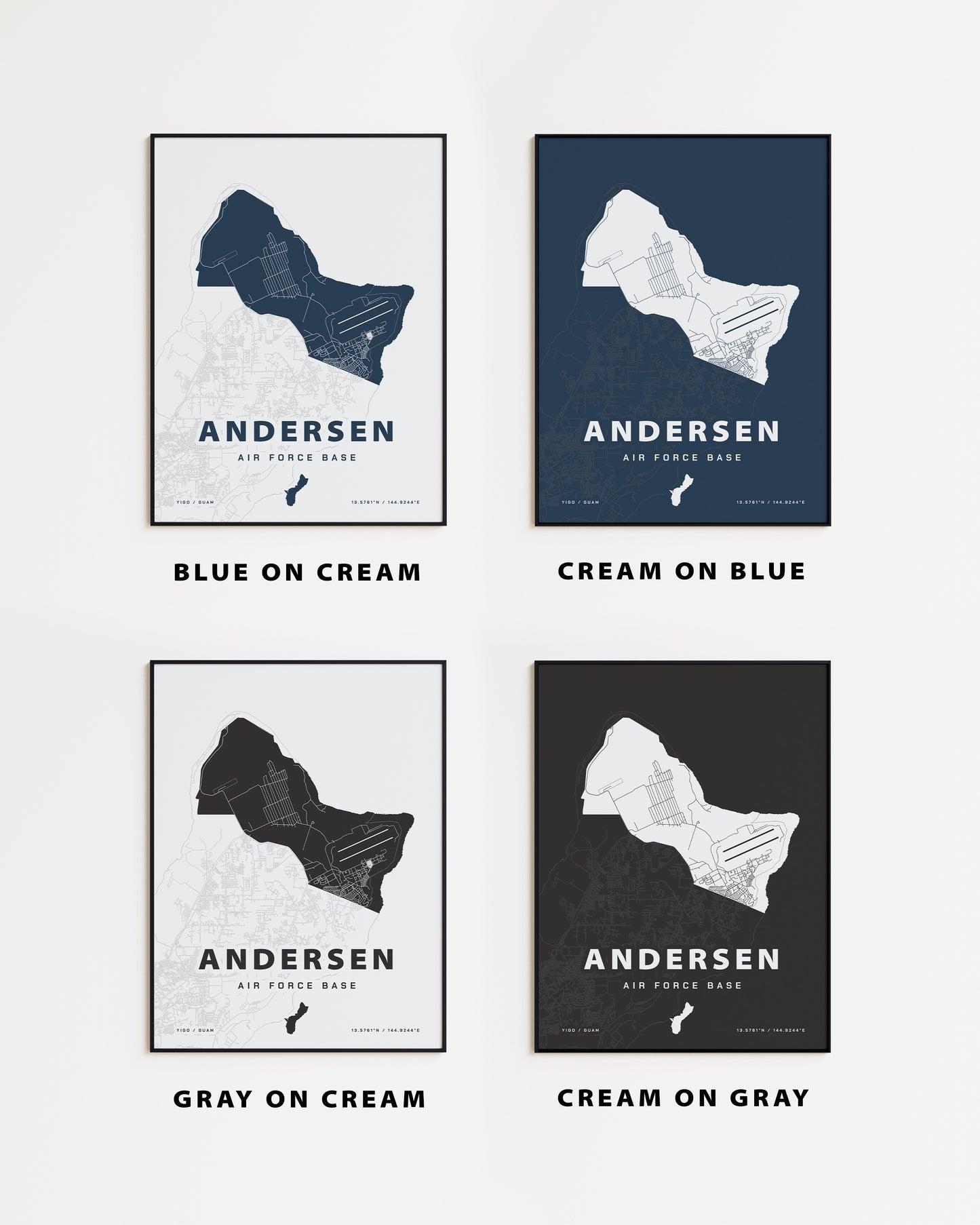 Andersen Air Force Base Map Print