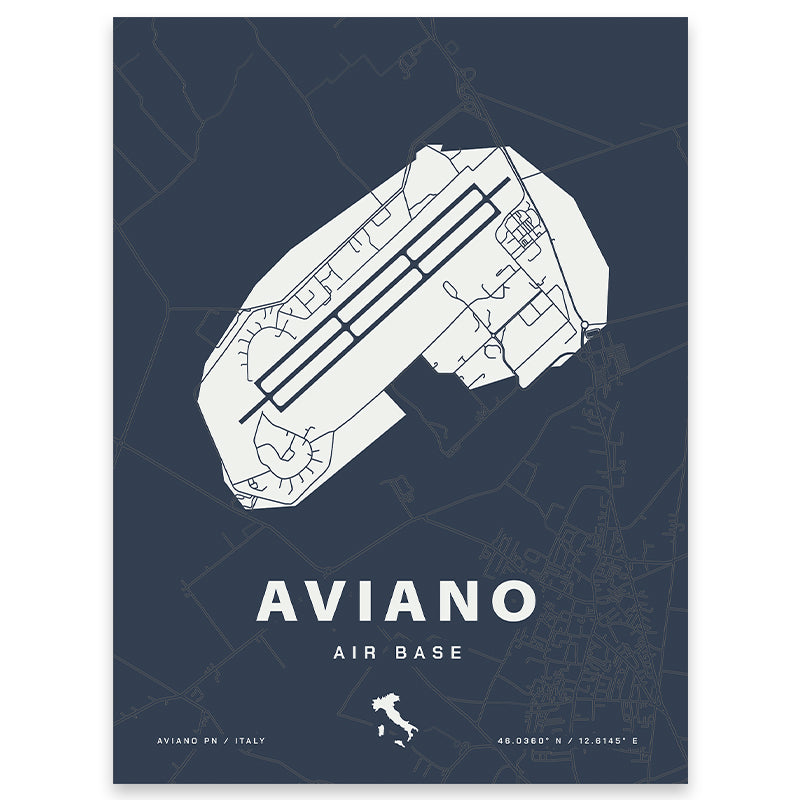 Aviano Air Base Map Print