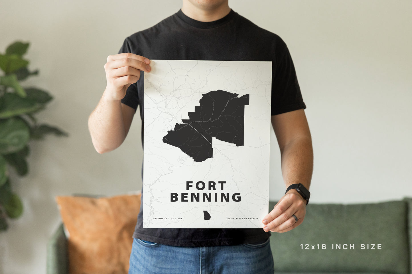 Fort Benning Map Print