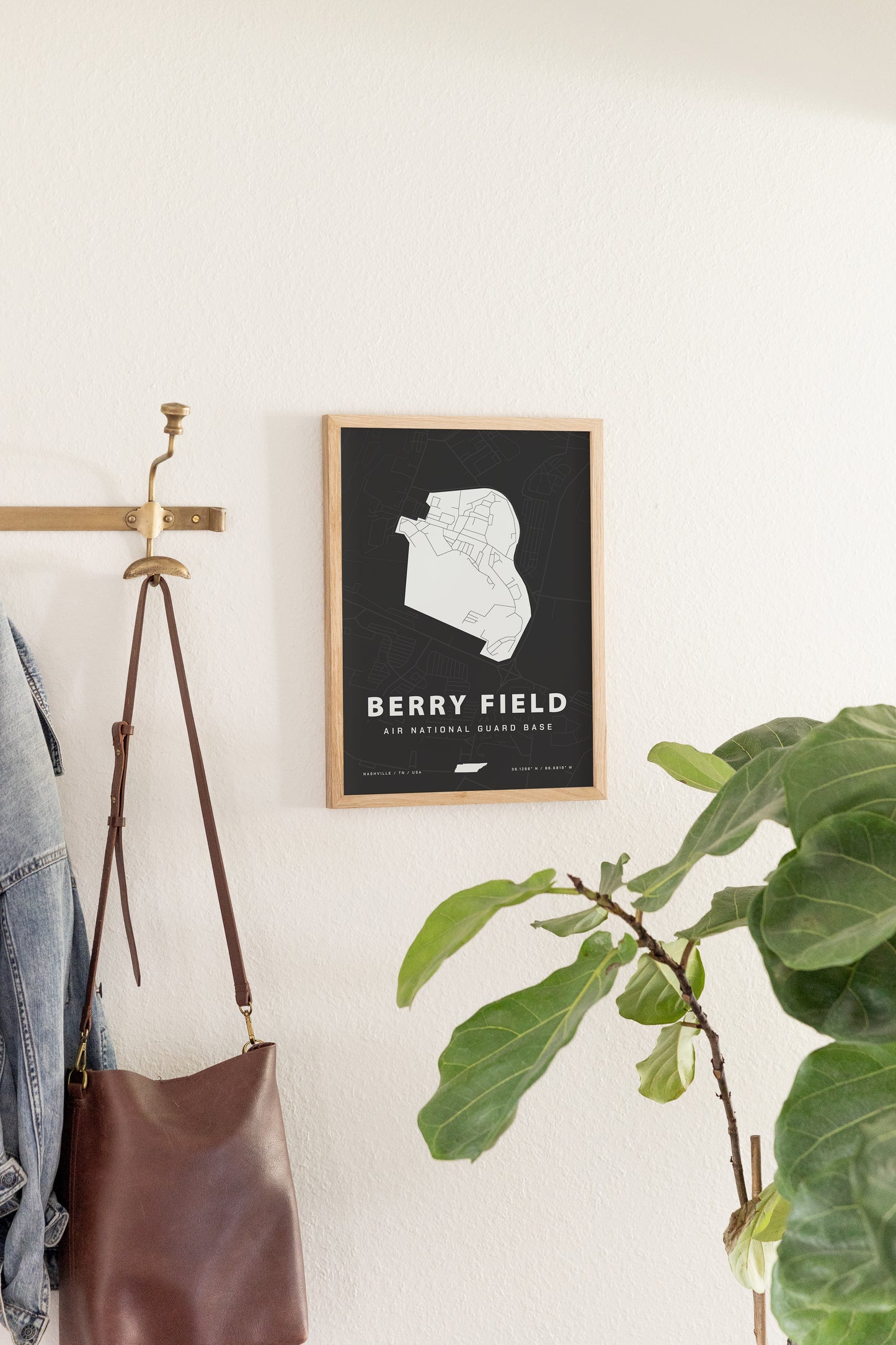 Berry Field Air National Guard Base Map Print