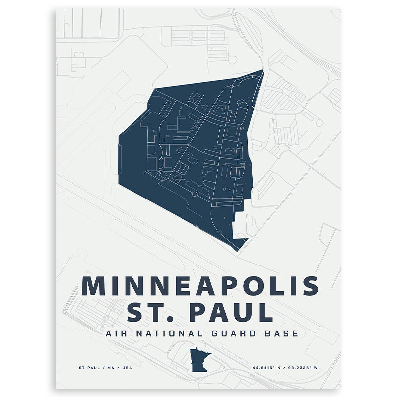 Minneapolis St. Paul Air National Guard Base Map Print