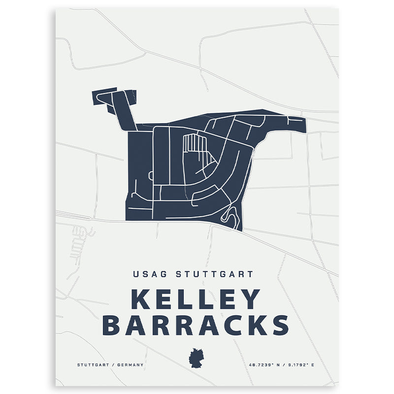 USAG Stuttgart - Kelley Barracks Map Print