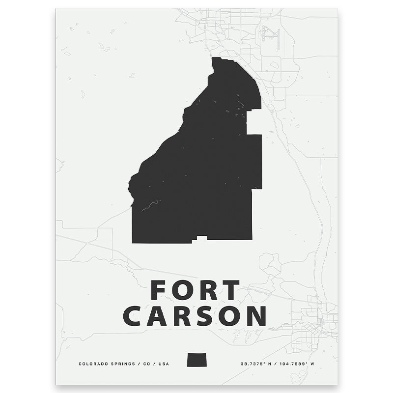 Fort Carson Map Print