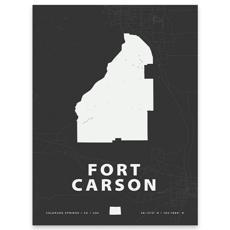 Fort Carson Map Print