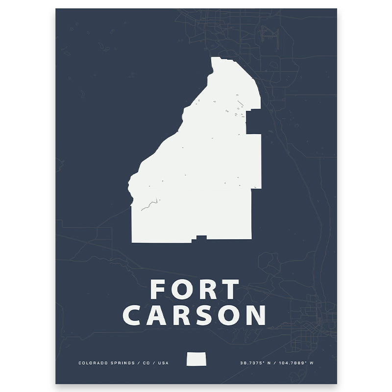 Fort Carson Map Print