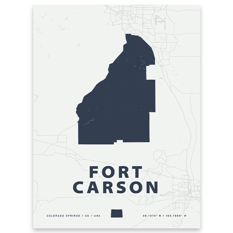Fort Carson Map Print