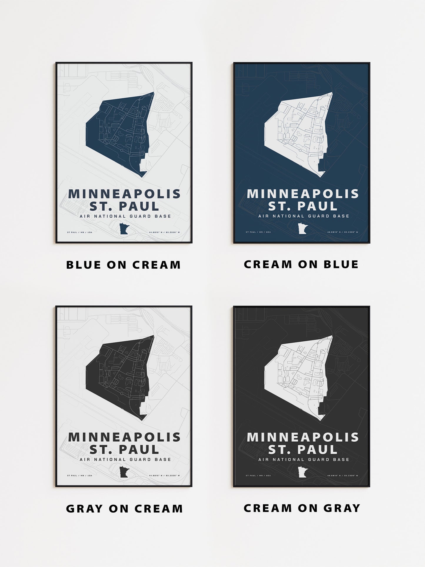 Minneapolis St. Paul Air National Guard Base Map Print