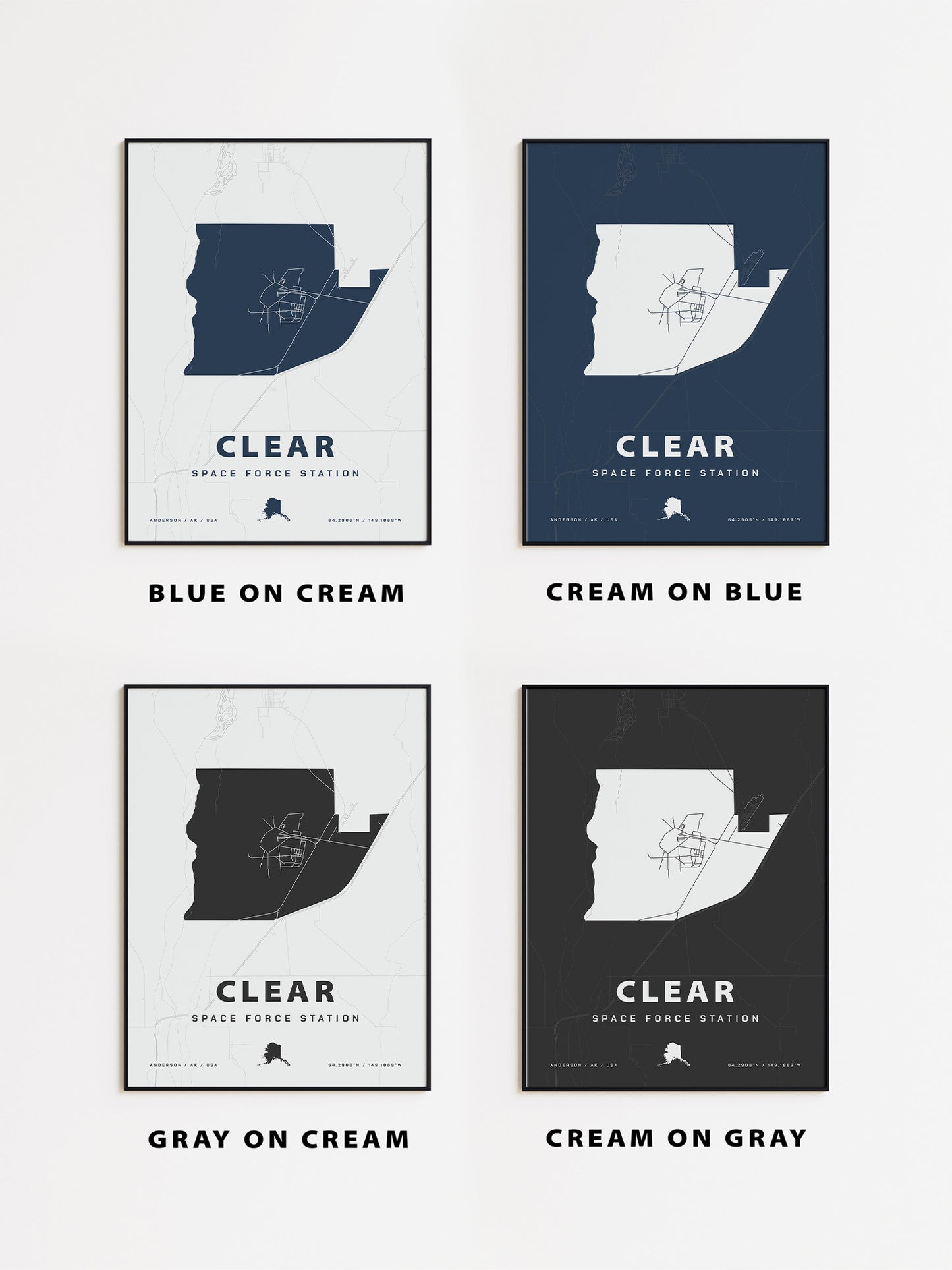 Clear Space Force Station Map Print