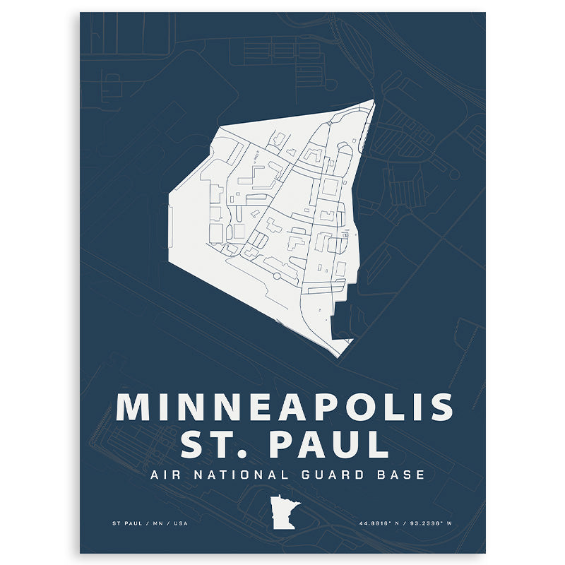 Minneapolis St. Paul Air National Guard Base Map Print