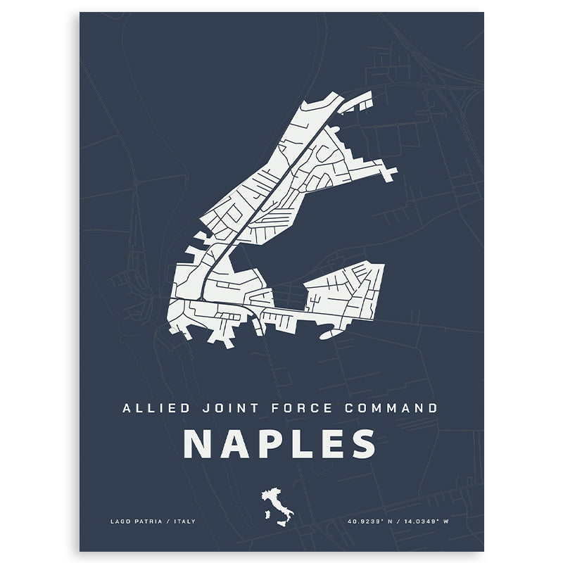 Allied Joint Force Command Naples Map Print