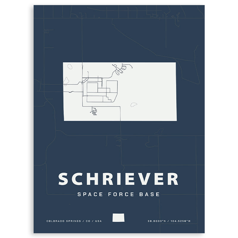 Schriever Space Force Base Map Print