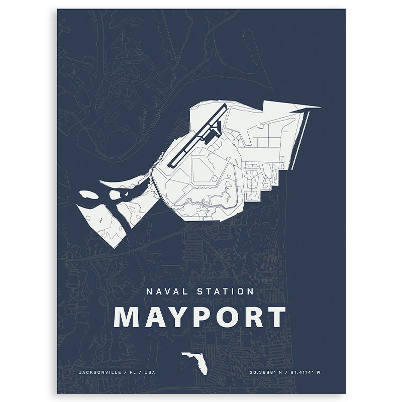 Naval Station Mayport Map Print