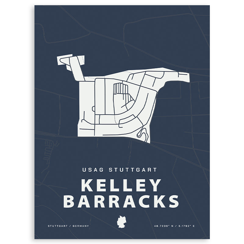 USAG Stuttgart - Kelley Barracks Map Print