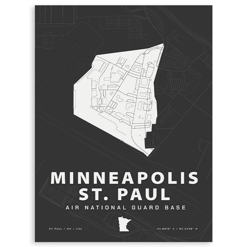 Minneapolis St. Paul Air National Guard Base Map Print