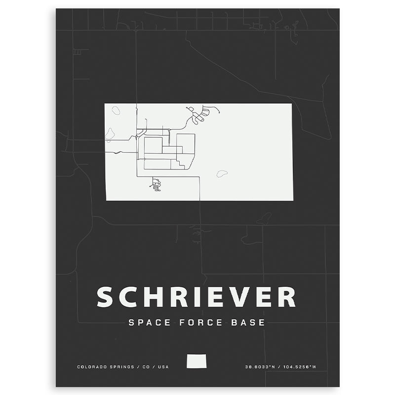 Schriever Space Force Base Map Print