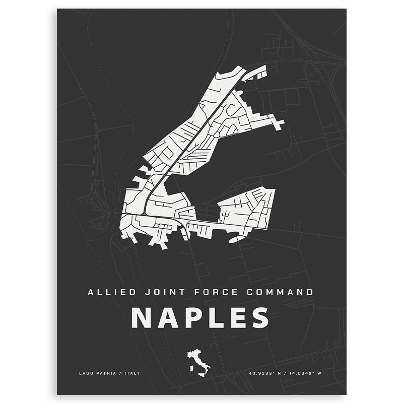 Allied Joint Force Command Naples Map Print