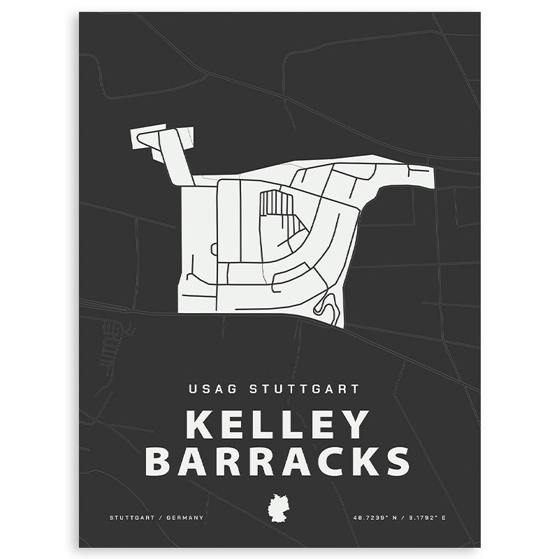 USAG Stuttgart - Kelley Barracks Map Print