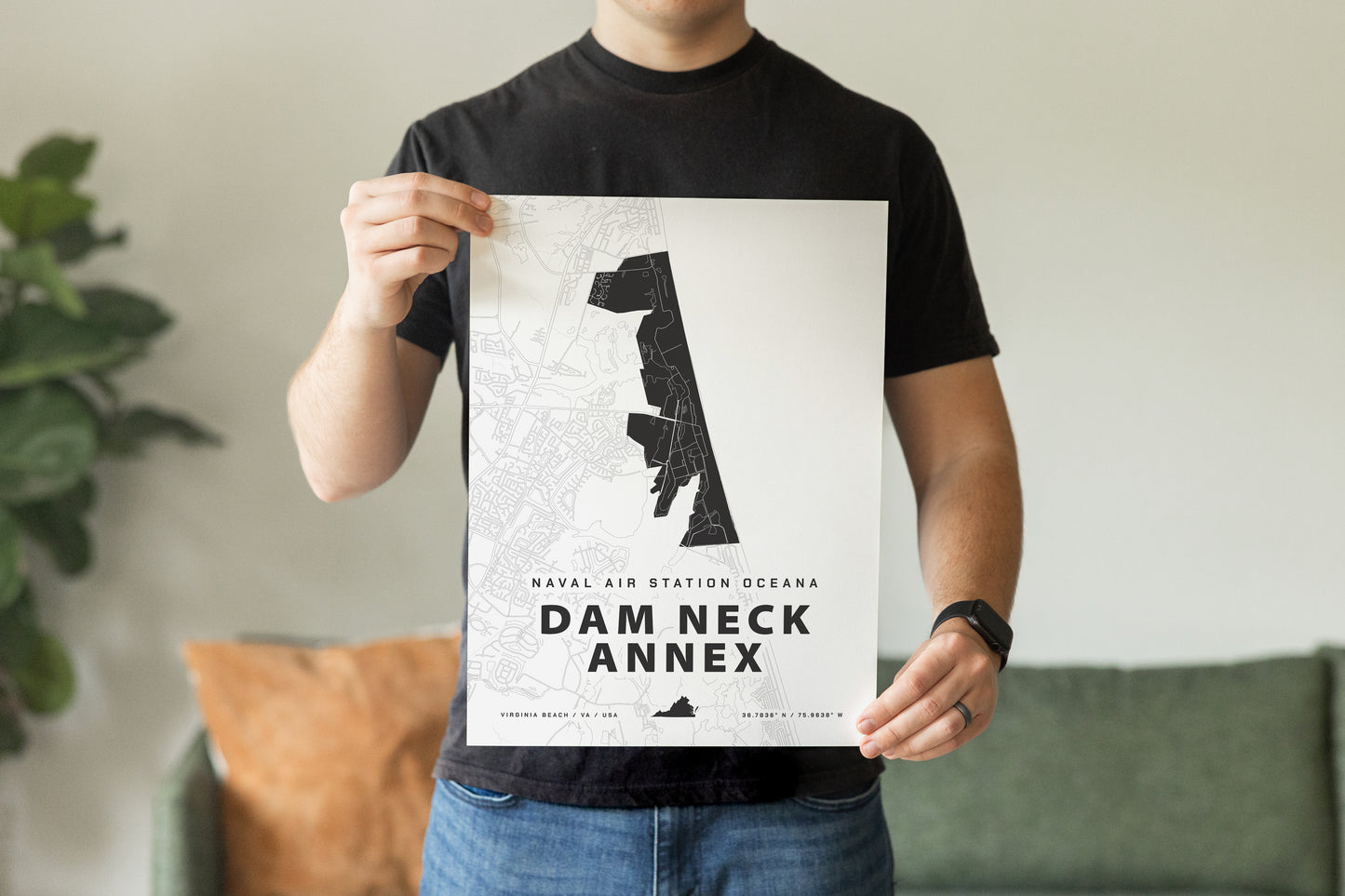 NAS Oceana Dam Neck Annex Map Print
