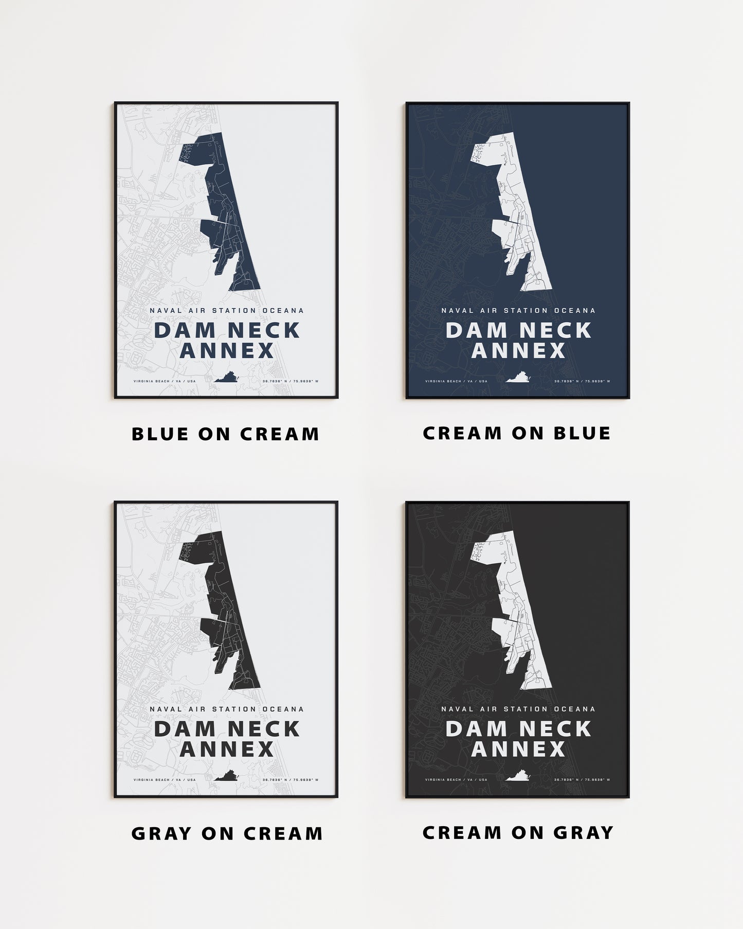 NAS Oceana Dam Neck Annex Map Print