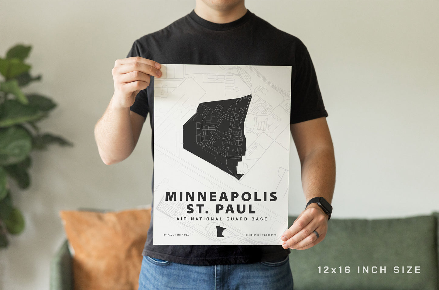 Minneapolis St. Paul Air National Guard Base Map Print