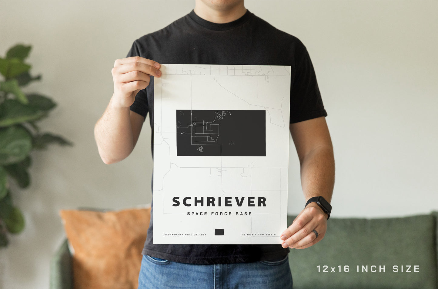 Schriever Space Force Base Map Print