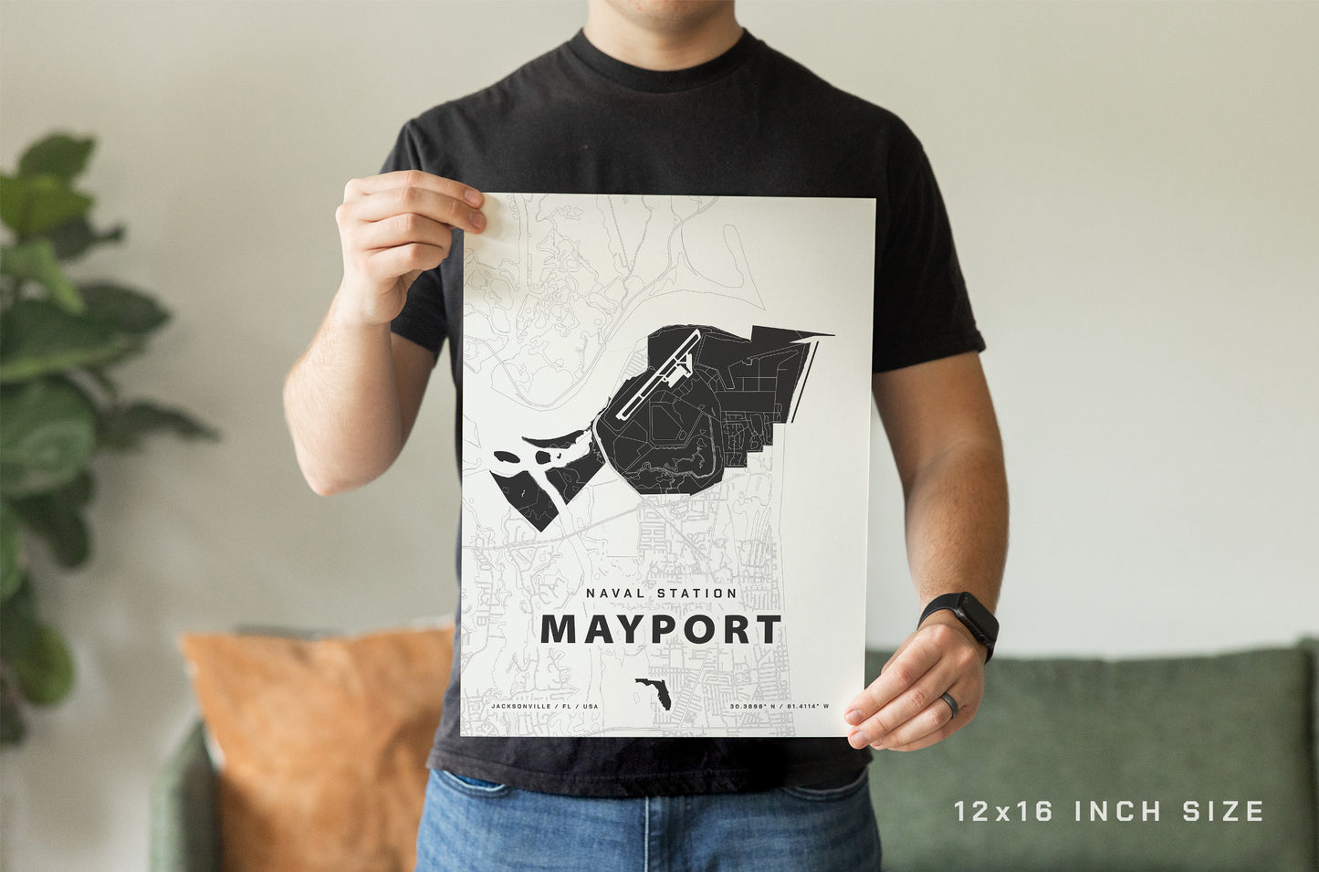 Naval Station Mayport Map Print