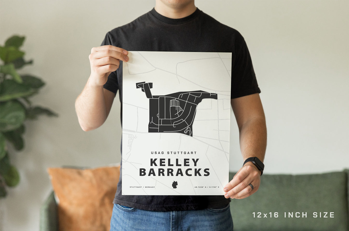 USAG Stuttgart - Kelley Barracks Map Print