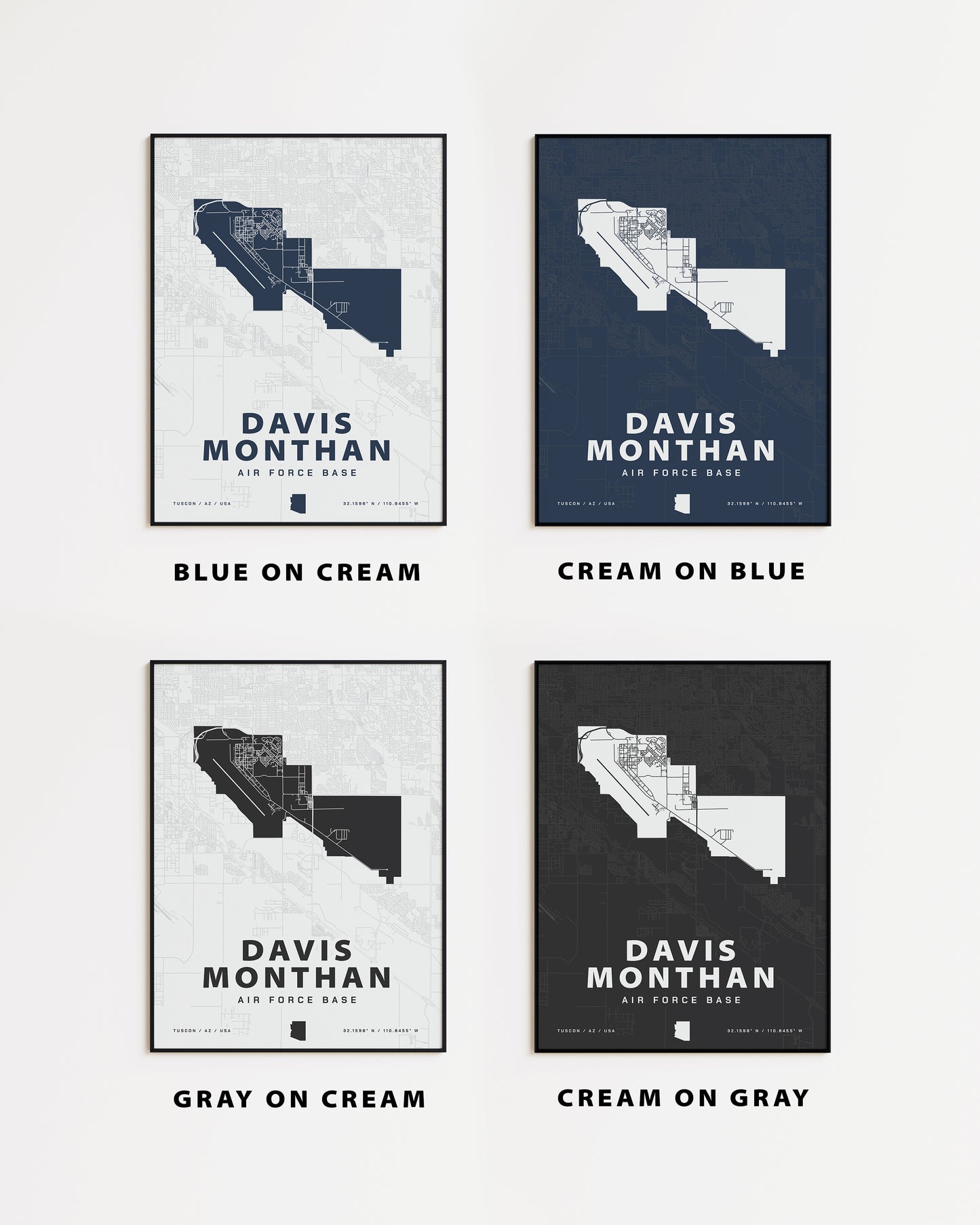 Davis-Monthan Air Force Base Map Print