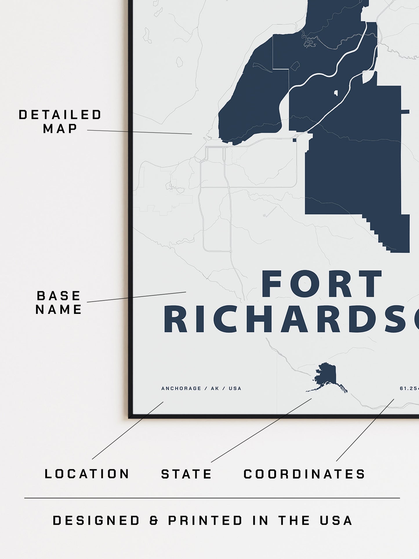 Fort Richardson Map Print
