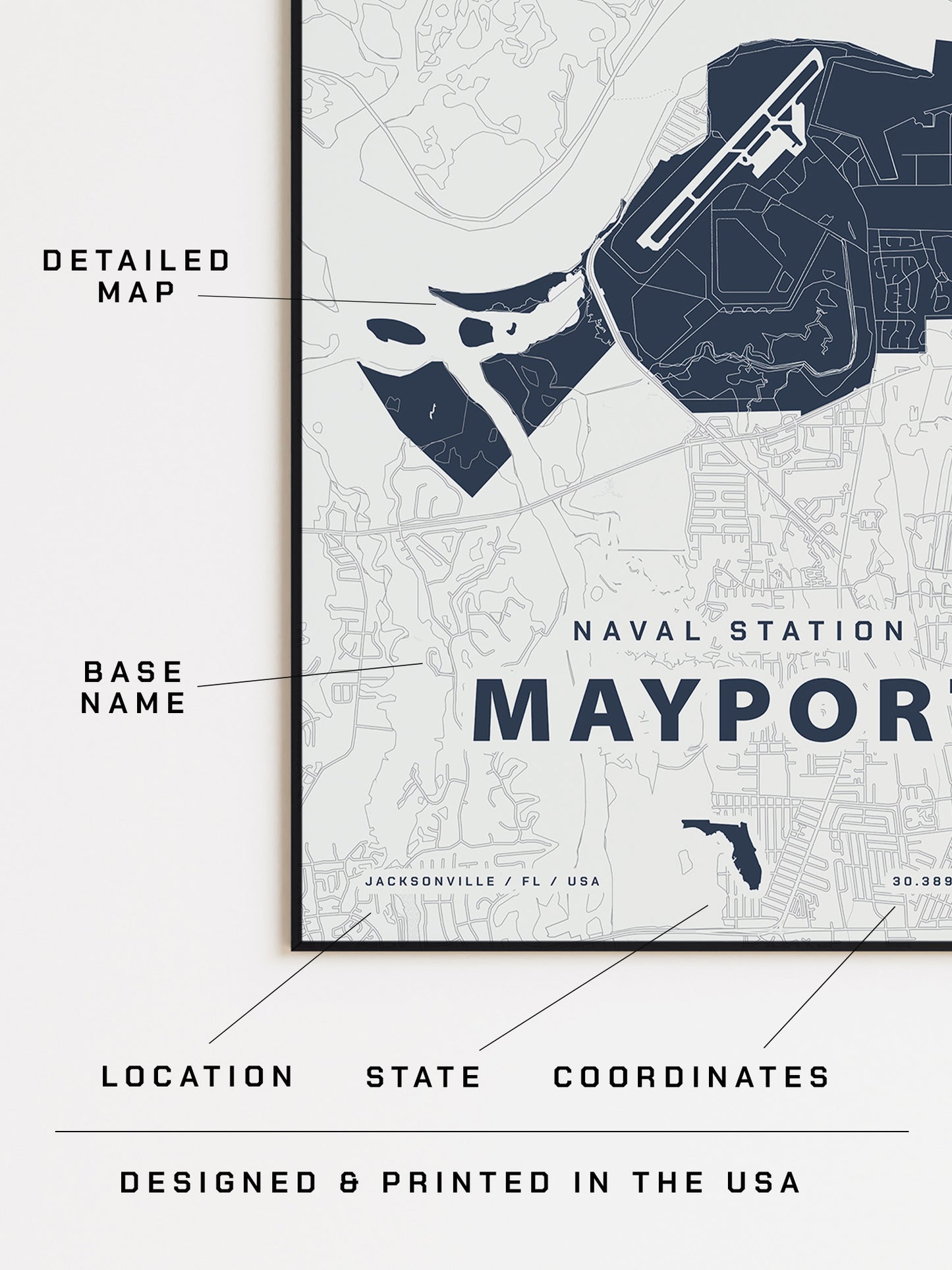 Naval Station Mayport Map Print