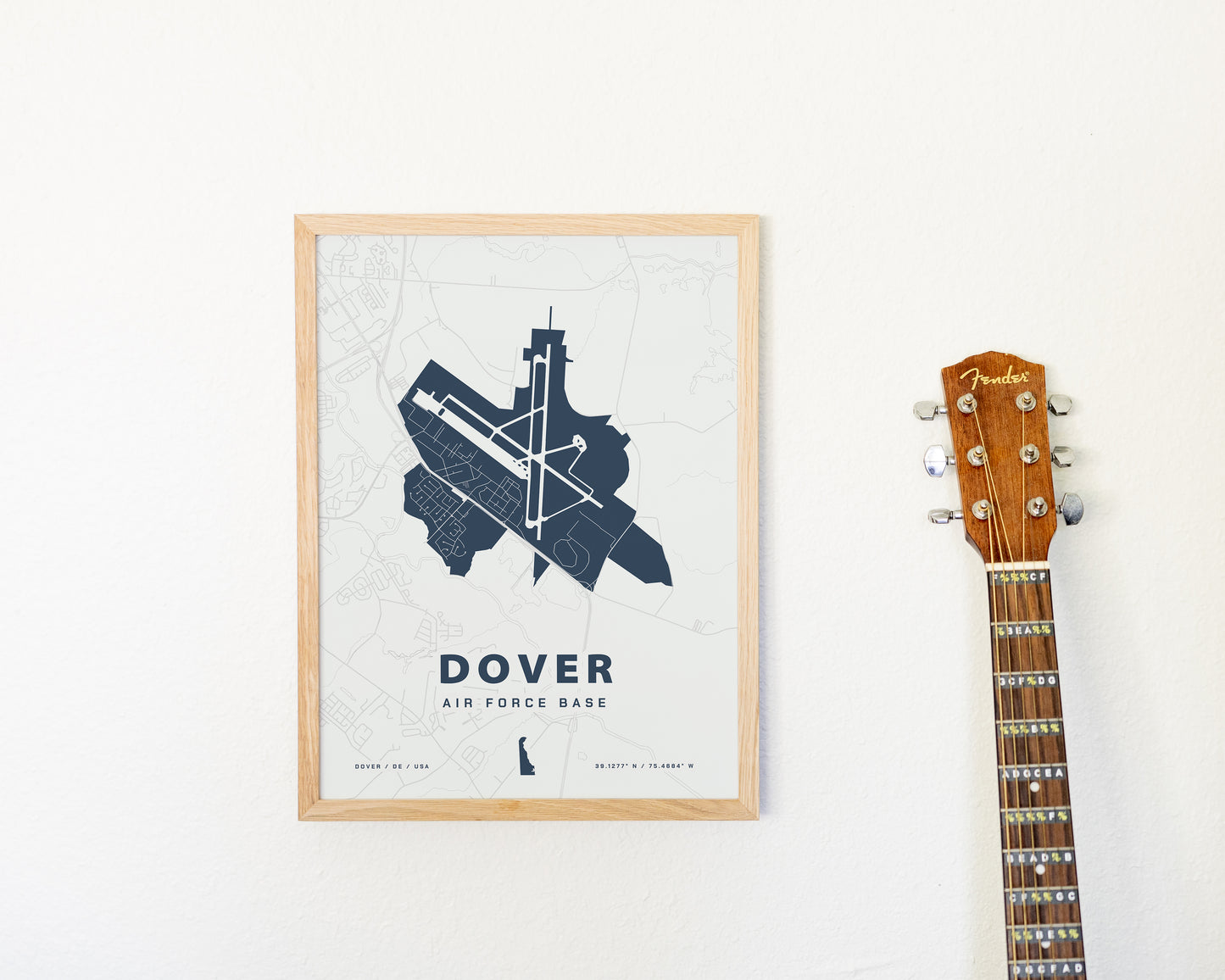 Dover Air Force Base Map Print